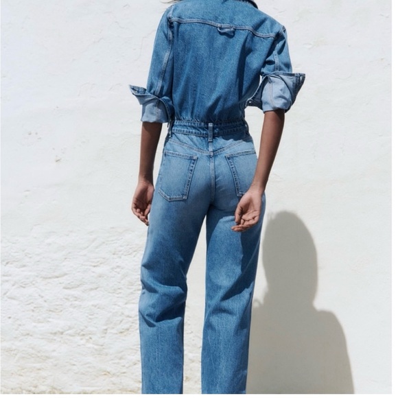 🎉 NWT - Zara Denim Jumpsuit - Picture 2 of 7